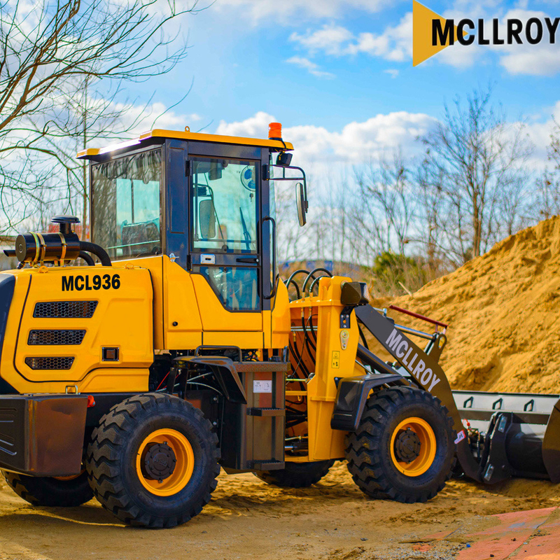 1670-20 Tire Mini Articulated Wheel Loader, 5300kg Operating Weight Front End Shovel Wheel Loader