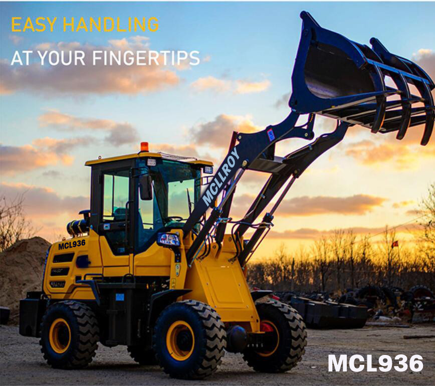 1670-20 Tire Mini Articulated Wheel Loader, 5300kg Operating Weight Front End Shovel Wheel Loader