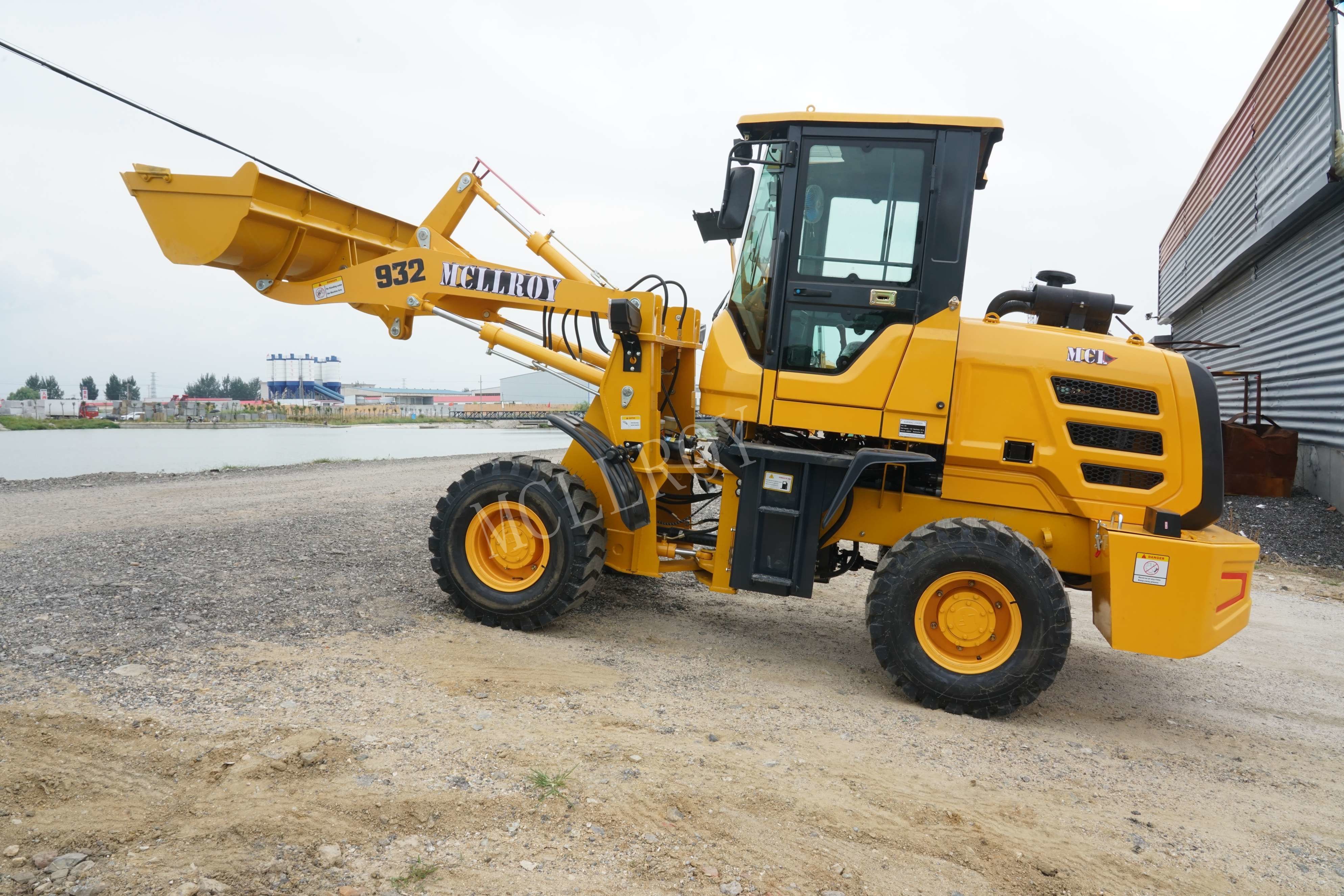 Front End  Wheel Loader Machine 1800 Kg Operating Load